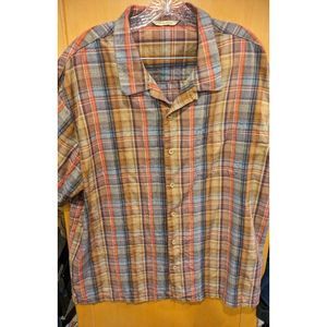Paradise Collection Shirt Mens XXL 2XL  Geometric Silk Blend Hawaiian‎ Button
